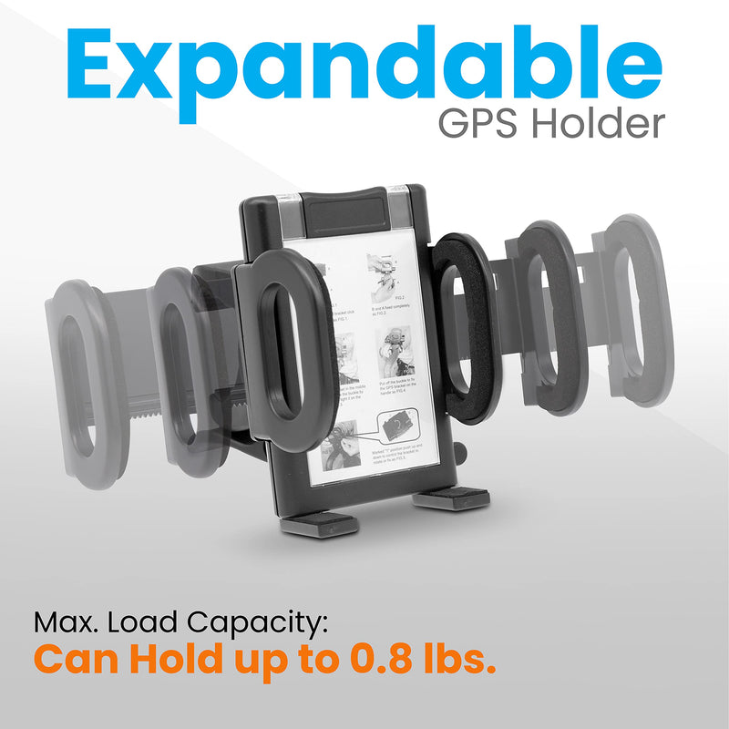 [Australia - AusPower] - SereneLife Golf Cart Universal GPS Holder - Golf Cart Accessories Rotating Cell Phone Holder Mount Clip for GPS, PDA and Mobile Devices w/Silicone Clip, Mounting Bracket for Trolley Tube SLGZGPSH 