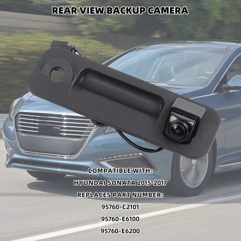 [Australia - AusPower] - Dasbecan Backup Camera Rear View Parking Camera Compatible with Hyundai Sonata 2015 2016 2017 Back Up Park Assist Camera Replaces 95760-E6201 95760-C2101 