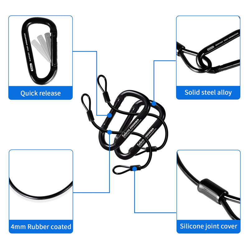 [Australia - AusPower] - Selens Electrical Tape Holder for Gaffers Tape, Quick Lock Steel Clip Snap Hooks with 15" Hanging Rope for Photography, Film, Stage and Television Production Carrying Tools 