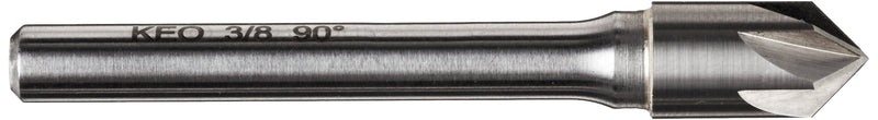 [Australia - AusPower] - KEO 55805 Solid Carbide Single-End Countersink, Uncoated (Bright) Finish, 6 Flutes, 90 Degree Point Angle, Round Shank, 1/4" Shank Diameter, 3/8" Body Diameter 