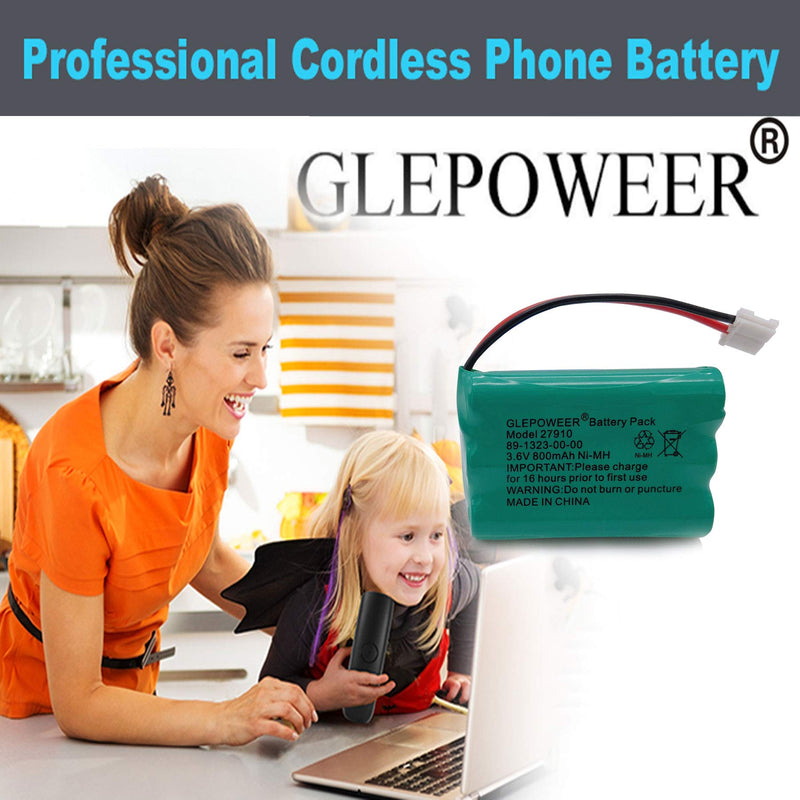 [Australia - AusPower] - GLEPOWEER 27910 Cordless Phone Battery Compatible with 89-1323-00-00 1112 E2801 TL72108 SD-7501 23-959 Cordless Handsets(4 Pack) 4 PACK 27910 