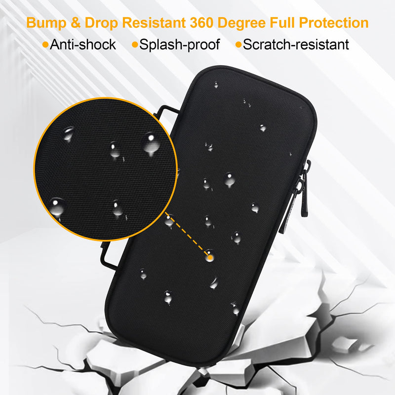 [Australia - AusPower] - BOVKE Carrying Case for Bushnell Wingman Golf GPS Bluetooth Speaker, Extra Mesh Pocket for Charging Cords and Accessories, Black 