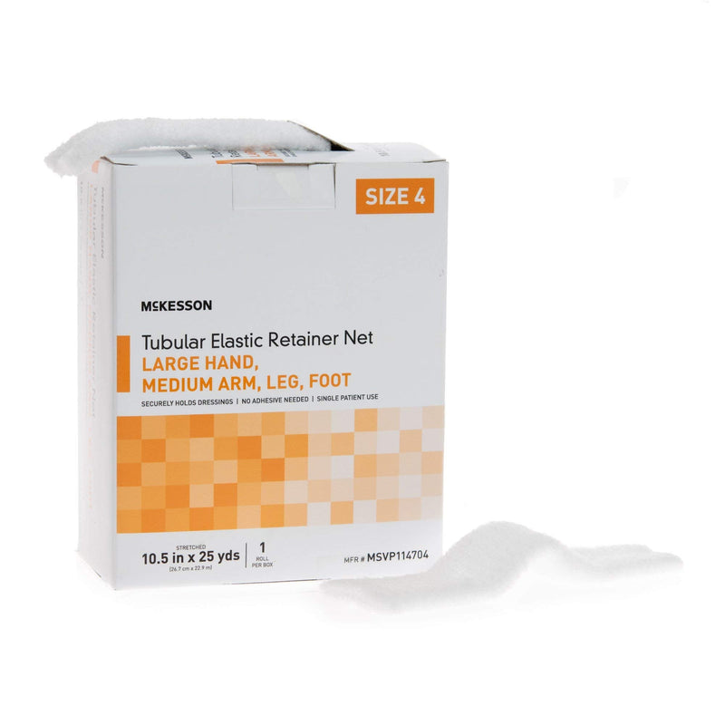 [Australia - AusPower] - McKesson Tubular Elastic Retainer Net Dressing, Non-Sterile, Hand, Arm, Leg, Foot, Size 4, 10 1/2 in x 25 yd, 1 Count, 1 Pack Size 4 1 Count 