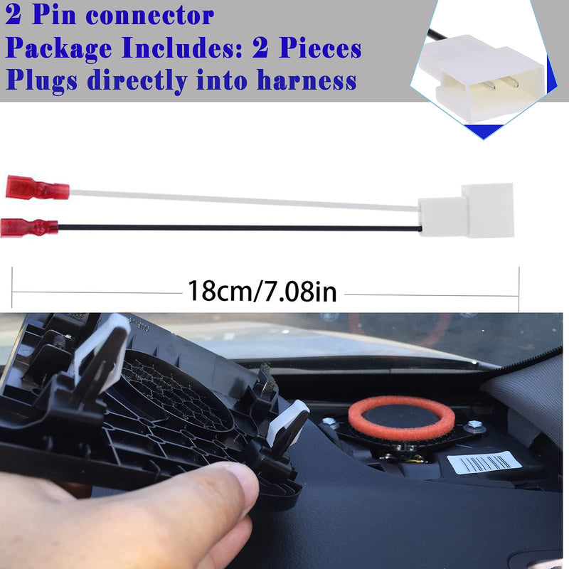 [Australia - AusPower] - 72-8104 Speaker Harness Adapter for Toyota Speaker Wire Harness Adapter Plug Compatible with Toyota Tacoma Tundra Camry Corolla 4 Runner Scion Pontiac Speaker Wiring Harness Adapter 2 Pack 