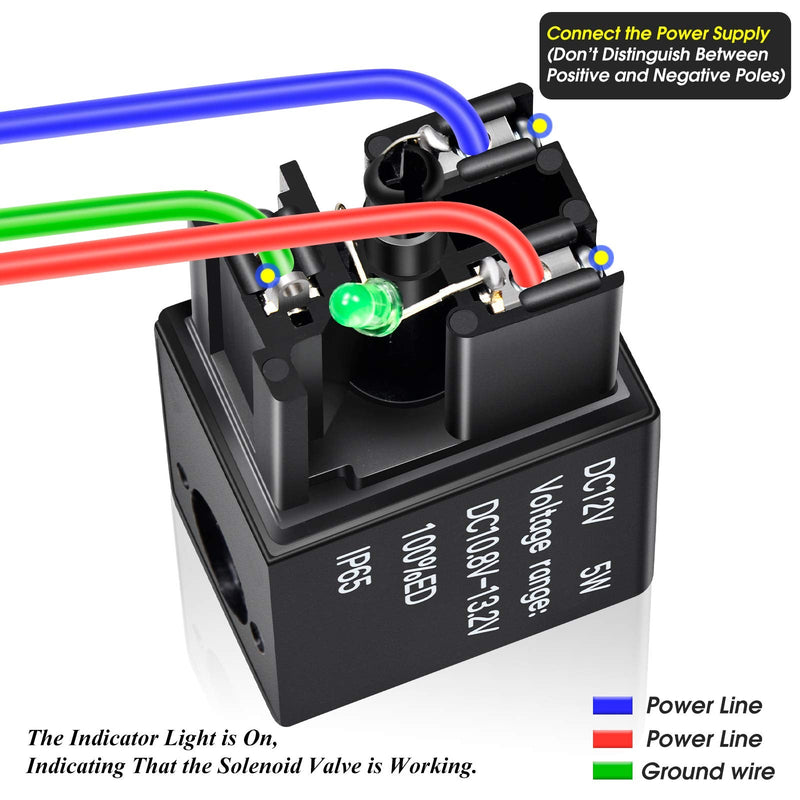 [Australia - AusPower] - TAILONZ PNEUMATIC 1/4"NPT Solenoid Valve 4V210-08 12V/24V/110V/220V Single Coil Pilot-Operated Electric 2 Position 5 Way Connection Type DC12V 