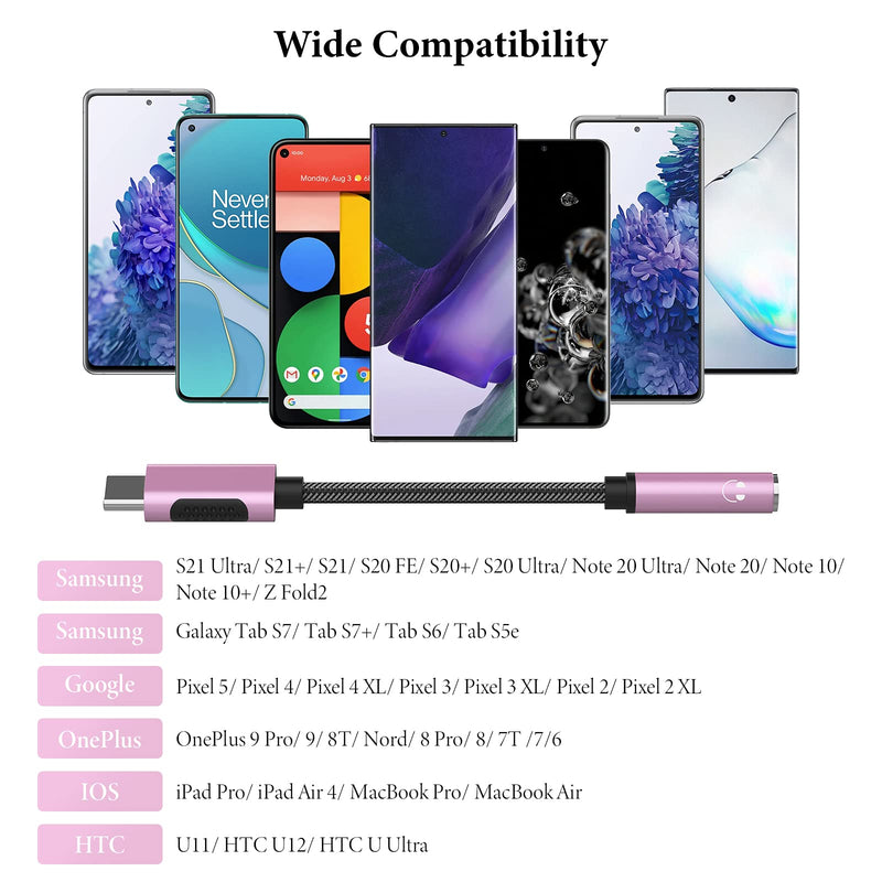 [Australia - AusPower] - USB C to 3.5mm Adapter for Samsung S21 Ultra, APETOO Galaxy S20 FE Headphone Adapter USB C to Aux Audio Dongle Cable Cord for Galaxy S20 Note 20 Ultra S20+ Note 10+, Pixel 6 5 4 XL, Oneplus 9 8 