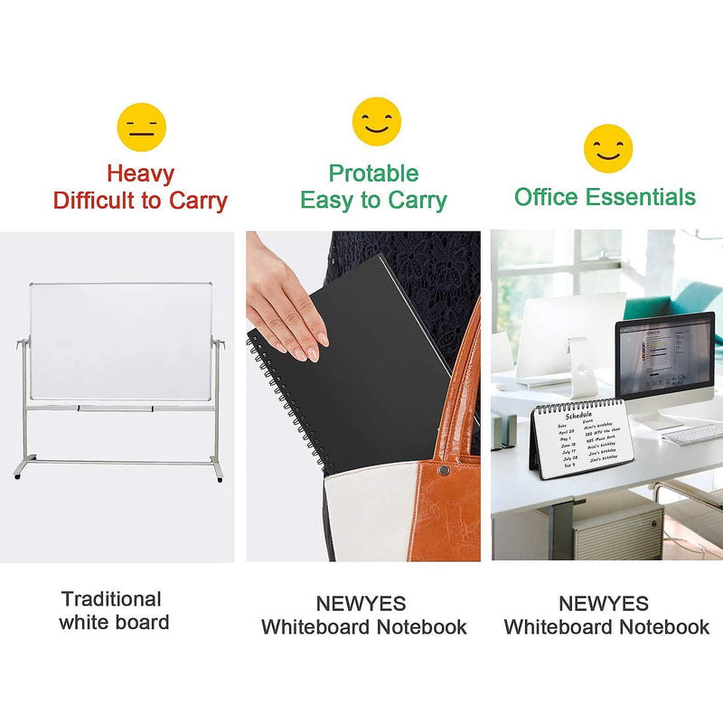 [Australia - AusPower] - NEWYES Dry Erase Notebook Whiteboard Notebook Everlasting Dry Erase Board Memo Size A6 