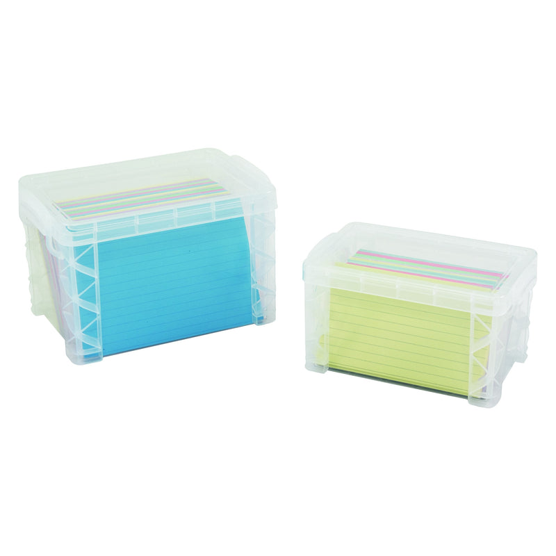 [Australia - AusPower] - Advantus Super Stacker 4" x 6" Index Card Box, Clear, 1 Box, 40305 