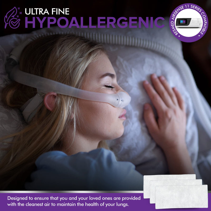 [Australia - AusPower] - CPAP Filters Fits ResMed Airsense 11 Disposable Felt Pollen air Filter - 40 Pack- Made in The USA CPAP Filter Supplies Series Machines - by Mars Wellness 40 Filters 
