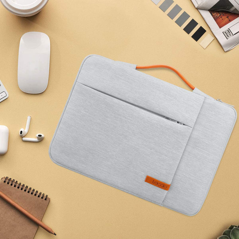 [Australia - AusPower] - Lacdo 360° Protective Laptop Sleeve Case for 15 inch New MacBook Air M2 2023 A2941, 15 inch MacBook Pro A1990 A1707, Dell XPS 15 Plus 2022-2020 Computer Bag, Shockproof, Water-Resistant, Gray New MacBook Air 15 Inch 