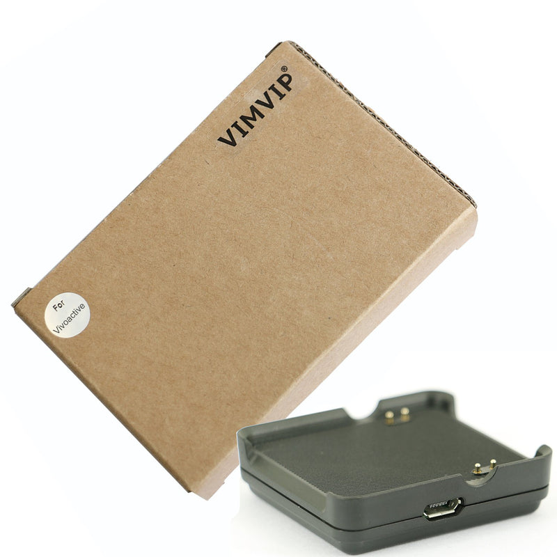 [Australia - AusPower] - VIMVIP Charging Charger Dock Cradle with USB Cable for Garmin Vivoactive GPS Smart Watch (Black) 