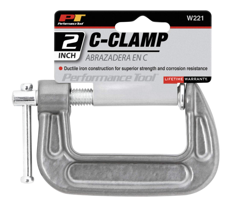 [Australia - AusPower] - Performance Tool W221 2" C Clamp - Ductile Iron 2-Inch C-Clamp Malleable Iron 