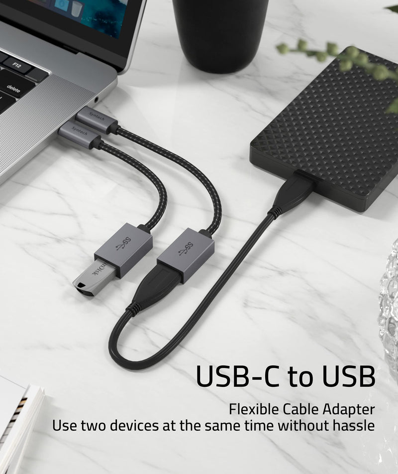 [Australia - AusPower] - USB C to USB Adapter, 2 Pack USB C to USB3 Adapter,USB Type C to USB,Thunderbolt 3 to USB Female Adapter OTG Cable Compatible with iPad Air 2020, MacBook Pro, Air and More Space Gray 