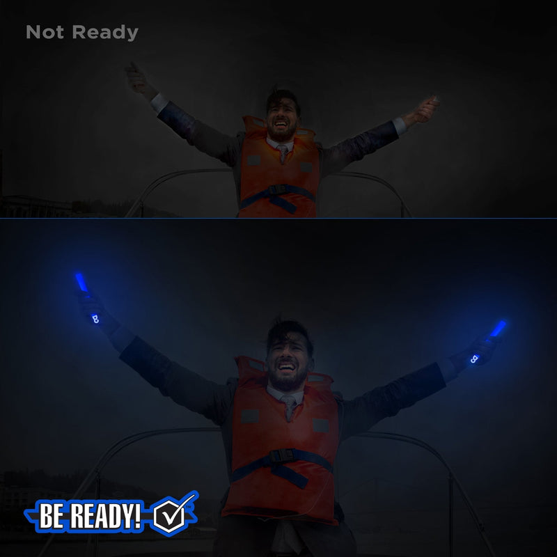 [Australia - AusPower] - Be Ready Blue Glow Sticks - Industrial Grade 8+ Hours Illumination Emergency Safety Chemical Light Glow Sticks 