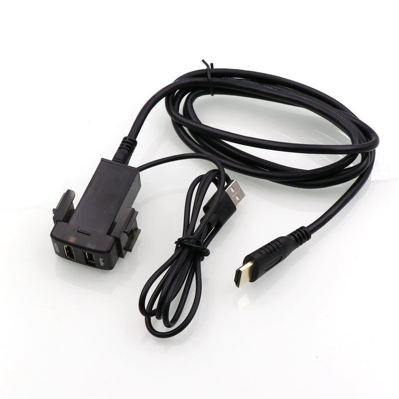 [Australia - AusPower] - HDMI Socket Mount Cable +USB Audio Input Use for Nissan 