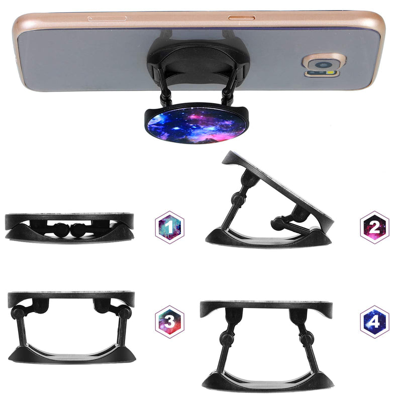 [Australia - AusPower] - 20 Pieces Sublimation Phone Holders Set Collapsible Phone Holders Phone Grip Blanks Self-Adhesive Sublimation Phone Holders for Smartphones and Tablets (Black and White) Black and White 