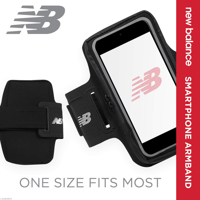 [Australia - AusPower] - New Balance Running Phone Holder Armband Sleeve - Cell Phone Jogging Case Arm Strap | Water Resistant Athletic Workout Gym Exercise Fitness Accessories for Apple iPhone, Android for Samsung Galaxy 