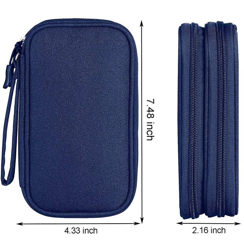 [Australia - AusPower] - Electronic Organizer Travel Cable Organizer Electronics Accessories Cases，Waterproof Portable Cable Organizer Bag, Travel Gear Carry Bag for Cord, Charger, Flash Drive, Phone, SD Card, Navy Blue Dark 