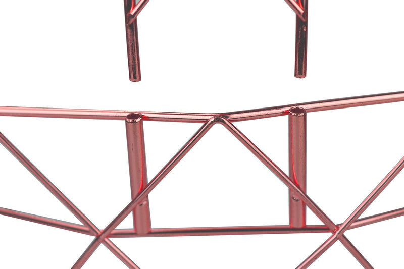 [Australia - AusPower] - Rosyline fruit basket with banana hanger, fruit bowl, multi-functional kitchen and living room storage fruit and vegetable basket, banana hanger can be dismantled (rose gold) Rose Gold 