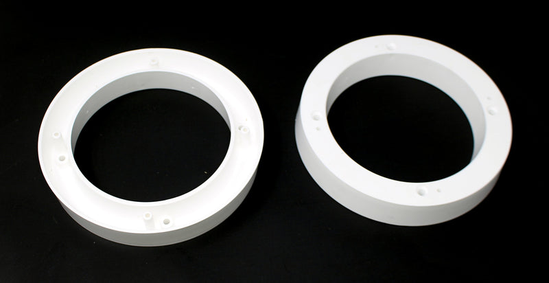 [Australia - AusPower] - 2 Pack White Plastic 1" Depth Ring Adapter Spacer for 5.25"- 6" Car Speaker USA 