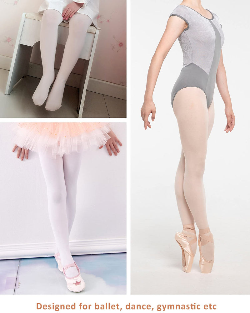 [Australia - AusPower] - MdnMd Ballet Tights Ultra Soft Dance Leggings Tights for Toddler Girls Women 3 Pairs Ballet Pink 2-4T 