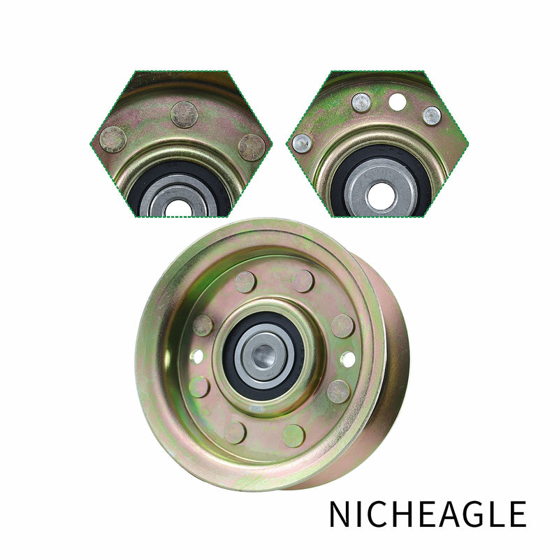 [Australia - AusPower] - NICHEFLAG 173901 Flat Idler Pulley for Husqvarna YTH180 GTH200 GTH205 YTH1746 Decks Replaces 156493 532156493 532173901 78-053 (1) 