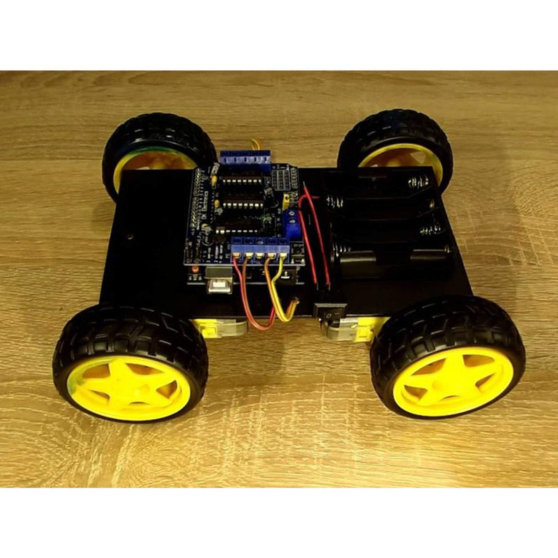 [Australia - AusPower] - ALAMSCN Robot Motor Kit DC Motor 3-6V Gear TT Motor with Tire Wheel + L293D Motor Drive Controller Motor Control Expansion Board for Arduino Smart Car 