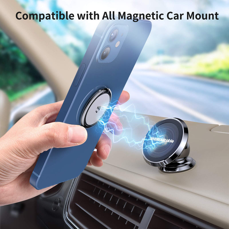 [Australia - AusPower] - UNBREAKcable Cell Phone Ring Holder Stand,360° Rotation Extreme Stable Finger Grip,Phone Kickstand for Magnetic Car Mount Compatible with iPhone, Samsung, LG, Sony, HTC and More 