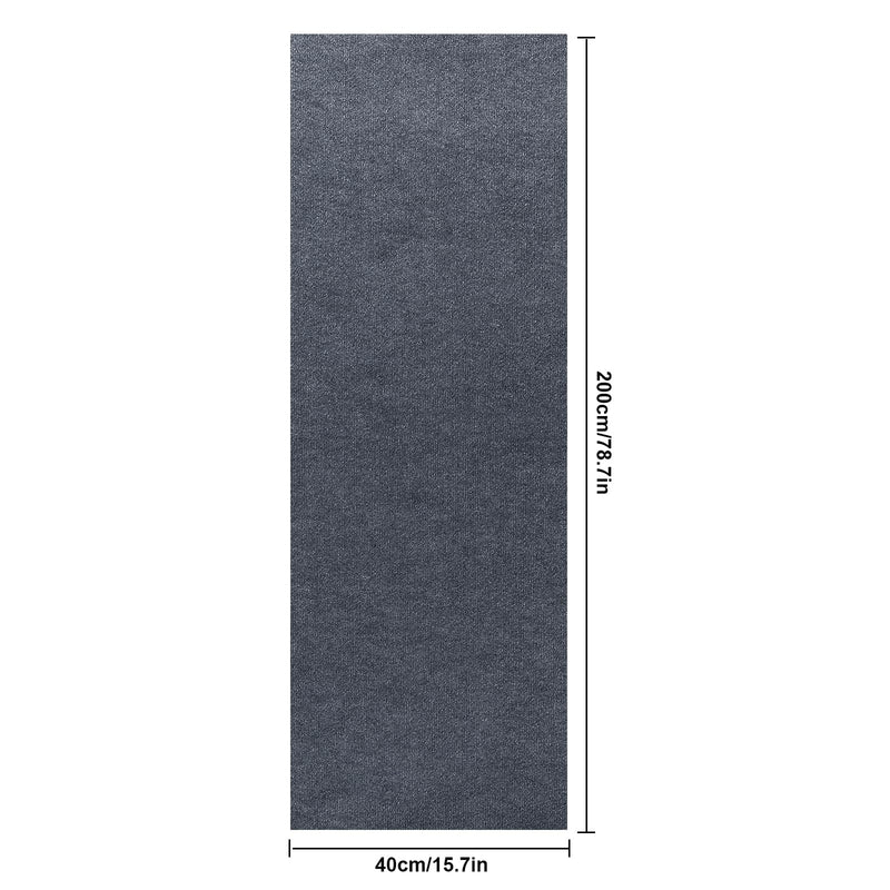 [Australia - AusPower] - 15.7 x 78.7Inch Carpet Floor Tiles, Peel and Stick Carpet Flooring Roll, Non Slip Absorbent Carpet Mat for Bedroom Living Room Kitchen Stair Front Door Back Door (Dark Gray) Dark Gray 