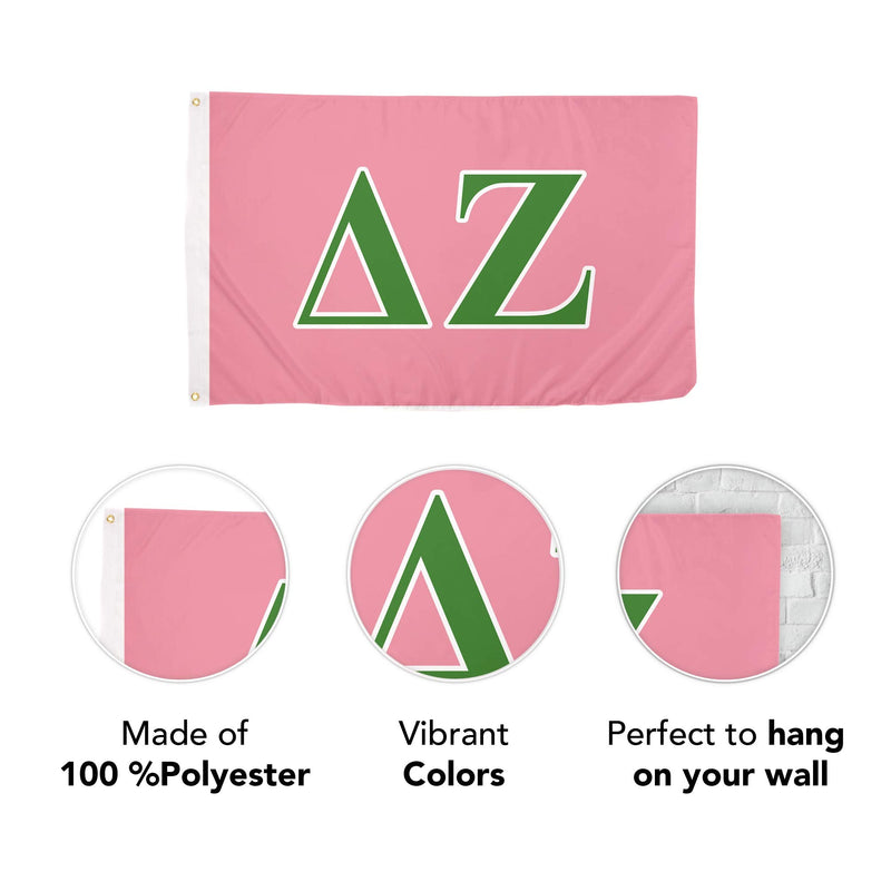 [Australia - AusPower] - Delta Zeta Letter Sorority Flag Greek Banner Large 3 feet x 5 feet Sign Decor dz 