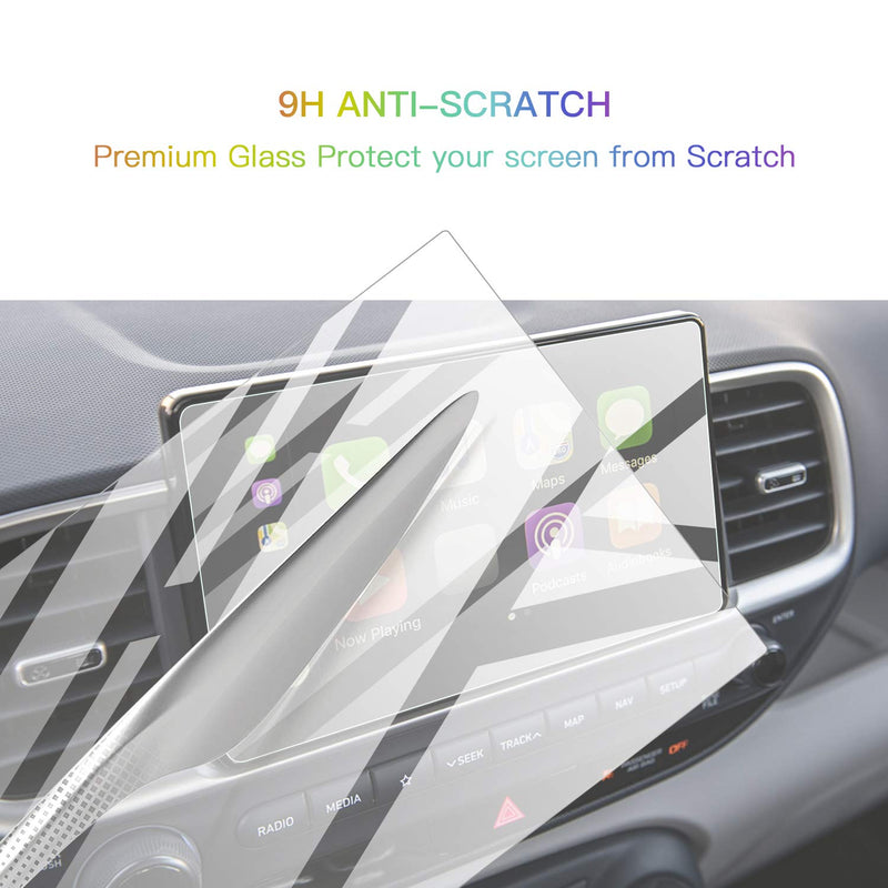 [Australia - AusPower] - Screen Protector Foils for 2020 2021 Venue Navigation Display Tempered Glass 9H Hardness Anti-Explosion & Scratch HD Clear Hyundai GPS LCD Protective Film 