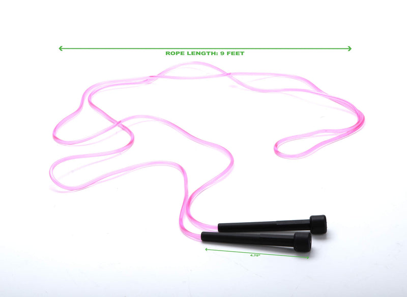 [Australia - AusPower] - Mind Reader Adjustable Jump Rope and 4.75" Handle, (Pack of 4), Black 