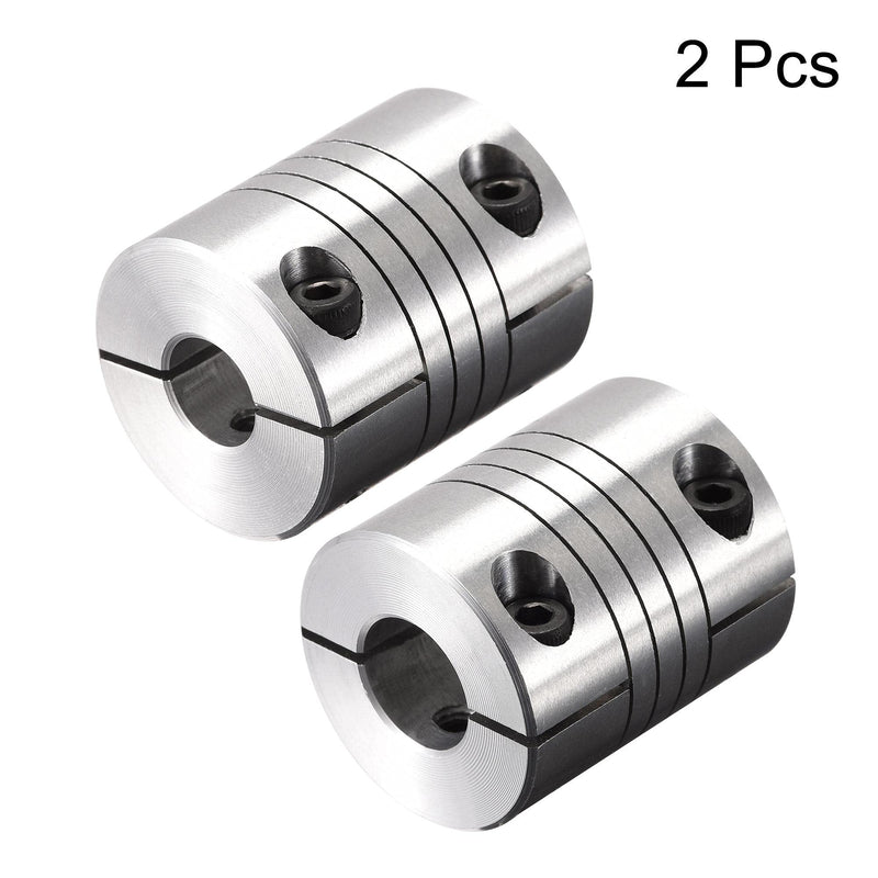 [Australia - AusPower] - uxcell 2PCS Motor Shaft 9mm to 12mm Helical Beam Coupler Coupling 25mm Dia 30mm Length 