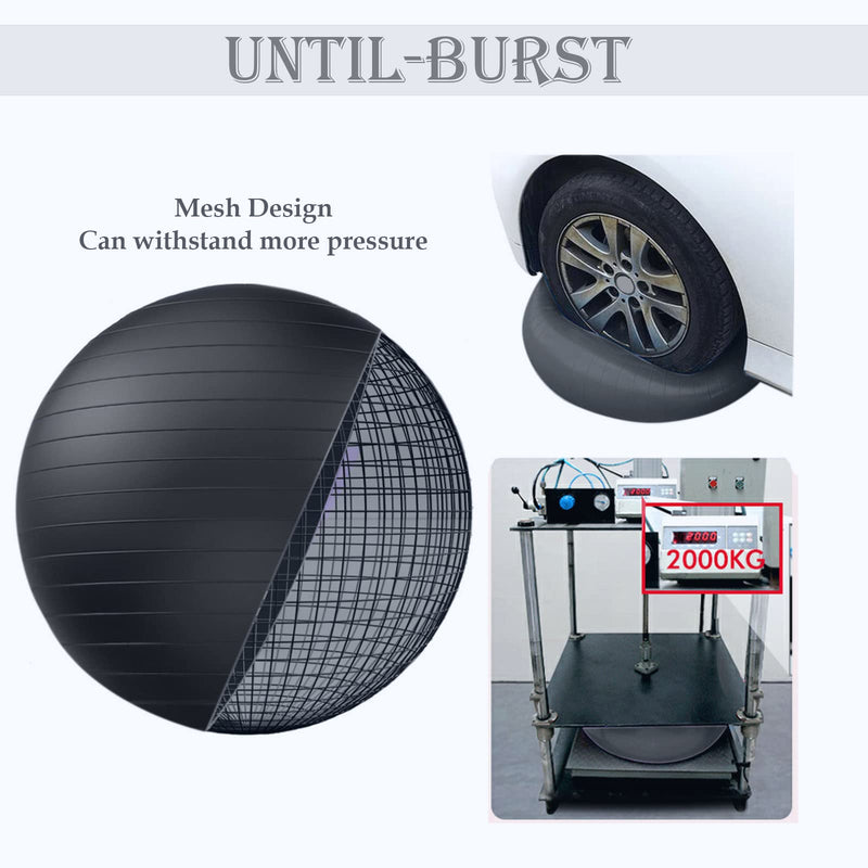 [Australia - AusPower] - Soft Exercise Ball, Anti-Burst Yoga Ball Chair Supports 2200lbs, Stability Swiss Ball w/ Pump for Pregnancy Birthing, Excersize, Workout, Fitness, Balance, Gym, Physio, Abs (Office & Home & School) black S(38-45cm) 
