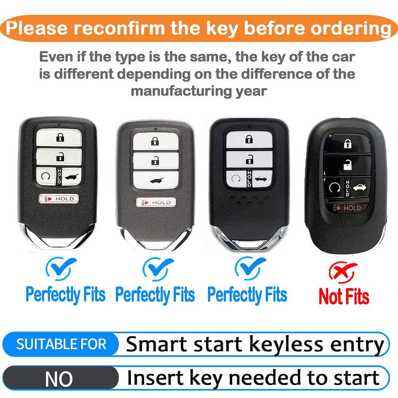 [Australia - AusPower] - Sindeda for Honda key fob cover with leather keychain,Soft TPU Full key Shell Protection,key fob case compatible Honda Accord Civic CRV Pilot Odyssey Passport Smart Remote Key，Key Fob Shell Pink 
