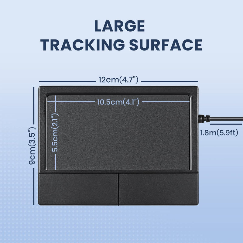 [Australia - AusPower] - Perixx PERIPAD-504 Wired USB Touchpad, Portable Trackpad for Desktop and Laptop User, Large Size,Big Big 