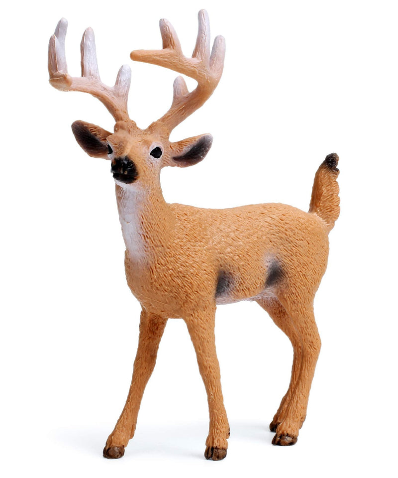 [Australia - AusPower] - Forest Animals Figures, Woodland Creatures Figurines, Miniature Toys Cake Toppers (Deer Family, Fox, Rabbit, Squirrel) Deer Family, Fox, Rabbit, Squirrel 