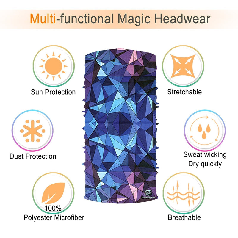 [Australia - AusPower] - JOEYOUNG Headwear, Bandana, Neck Gaiter Head Wrap Headband Balaclava Magic Scarf A- Blue 