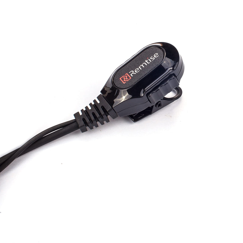 [Australia - AusPower] - Acoustic Tube Earpiece with Mic for Motorola Walkie Talkies, Surveillance Headset and PTT Compatible with Motorola 2 Way Radios BPR40/CP/CLS/DTR/PR/RDU/RMU Series (Black) Black 