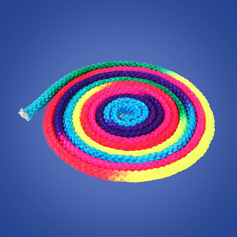 [Australia - AusPower] - Alomejor Gymnastics Rope Rainbow Color Rhythmic Gymnastics Rope Solid Competition Arts Training Rope 