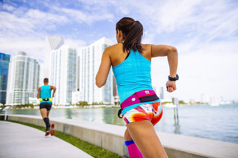 [Australia - AusPower] - NATHAN Running Belt Waist Pack 5K with Reflective Detail, Zippers and Adjustable Pouch Strap - Runners Fanny Pack - Bounce Free Pouch, Ultra-Lightweight Neoprene - Fits all Phones (iPhone, Android, Windows) - For Men and Women - Running, Biking, Hiking... 