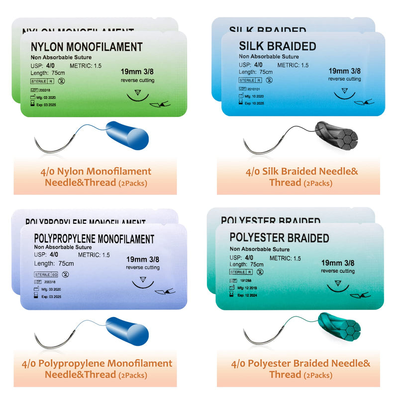 [Australia - AusPower] - Medarchitect Suture Practice Kit for Medical Student Suture Training Include Thickened Suture Pad with Different Depth and Complete Suture Tools with PU Case 