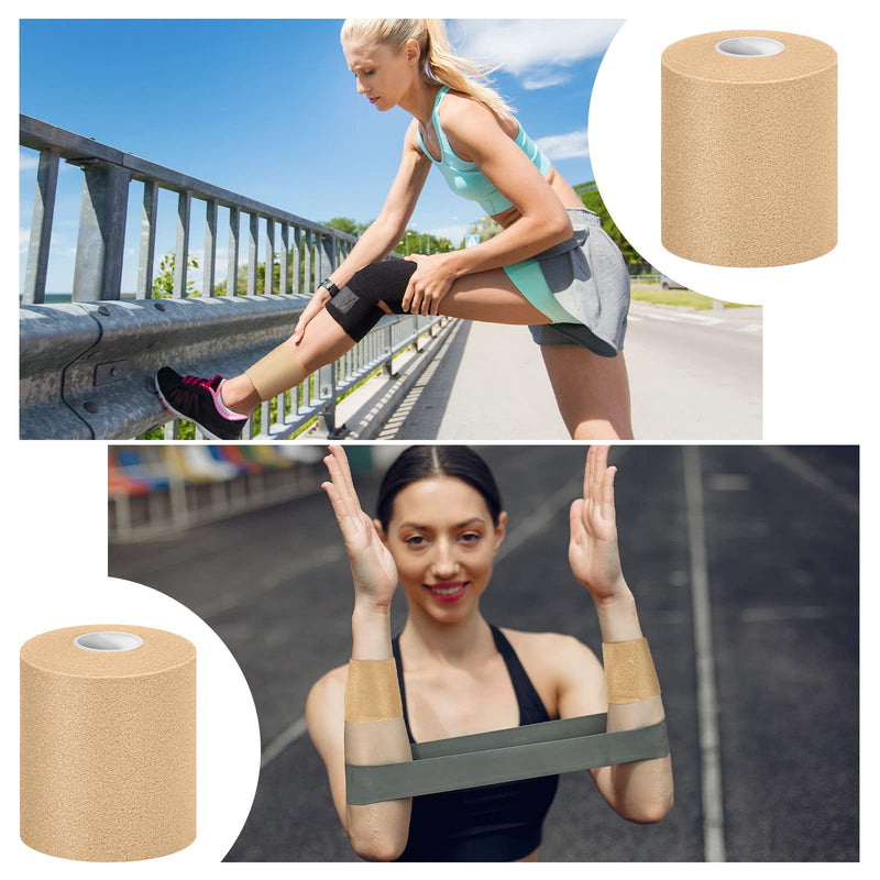 [Australia - AusPower] - 3 Pieces Foam Underwrap Sports Pre-wrap Athletic Tape, 2.75 Inch by 30 Yards (Beige) Beige 