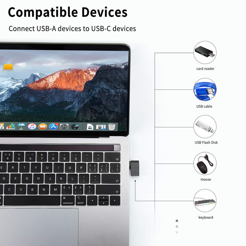 [Australia - AusPower] - Right Angle USB C to USB Adapter(3-Pack),UseBean Aluminum 90 Degree USB-C to USB 3.0 Converter,Thunderbolt 3 to USB A Female Connector,Type C OTG for MacBook Pro 2020, iPad Pro,Samsung Notebook 9 