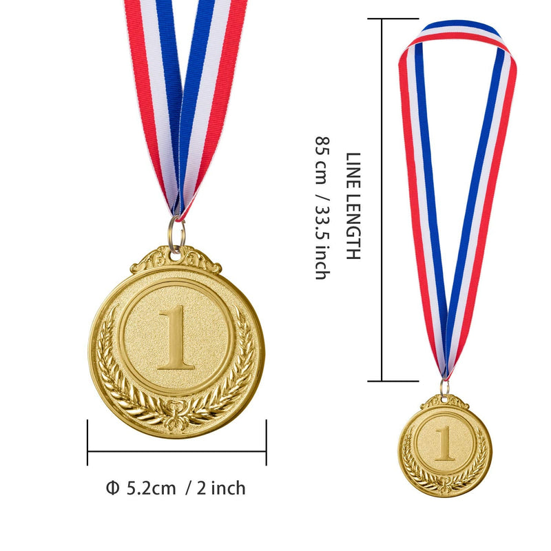 [Australia - AusPower] - Favide 12 Pieces Gold Silver Bronze Award Medals-Winner Medals Gold Silver Bronze Prizes for Competitions, Party,Olympic Style, 2 Inches 