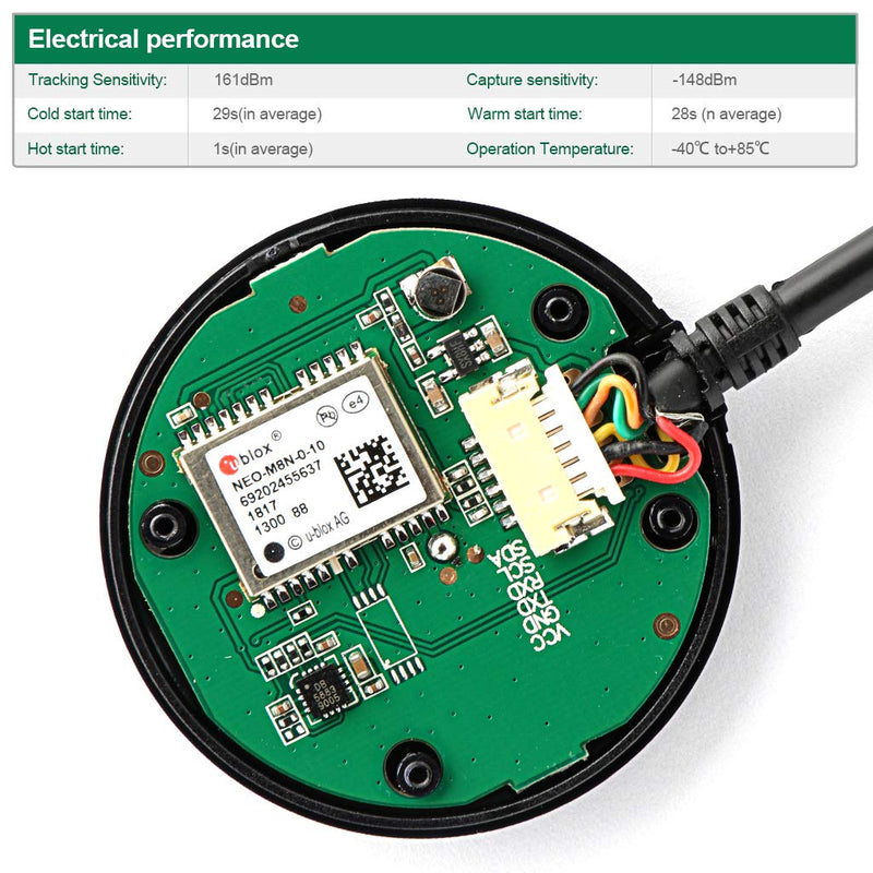 [Australia - AusPower] - Deegoo-FPV GPS Compass Module+ NEO-M8N+ GPS BDS Module Precision APM Drone Control, GPS Receiver FPV Flight Control Pixhawk Navigation Module for APM PIX PX4, Compatible with APM Port I2C MWC 