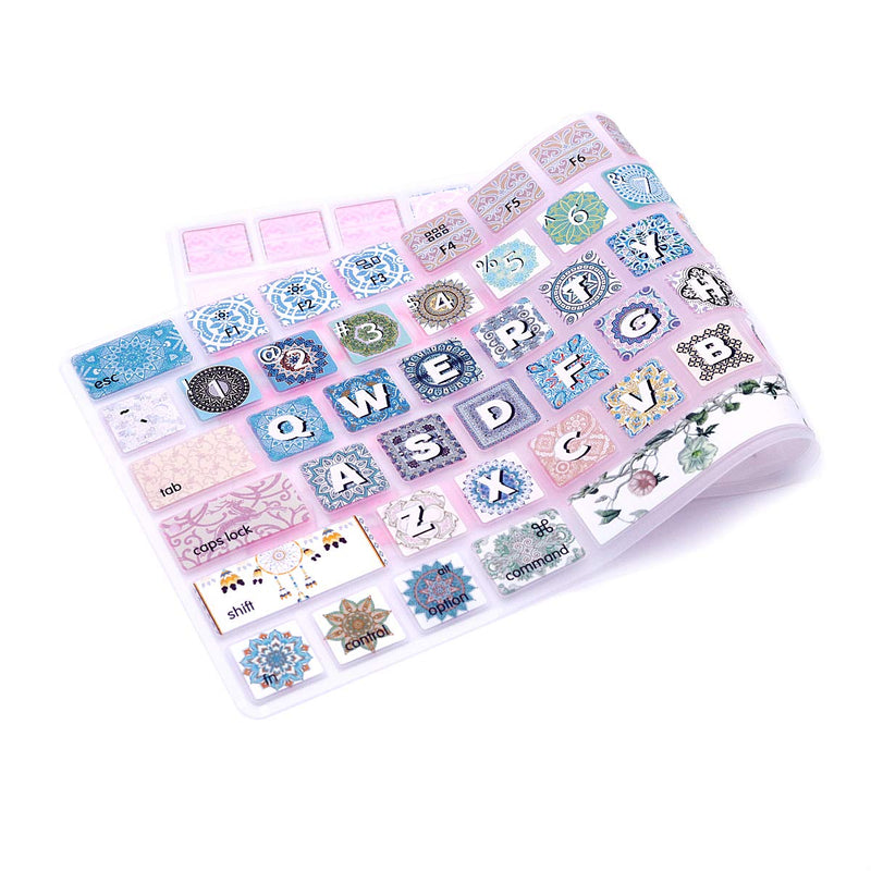 [Australia - AusPower] - WYGCH Keyboard Cover Skin for iMac Magic Wireless Keyboard MLA22LL/ A (Model: A1644), Silicone Skin Protector with Pattern & Big Letter Design, US Layout, Bohemian B-Bohemian 