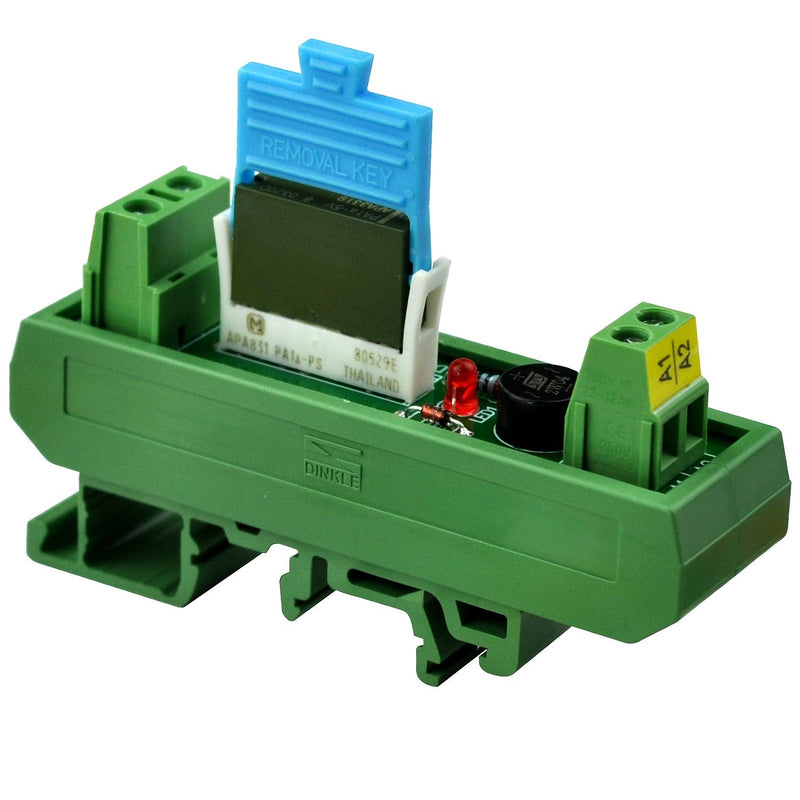 [Australia - AusPower] - Electronics-Salon AC/DC 24V Slim DIN Rail Mount 5Amp SPST-NO Power Relay Interface Module, PA1a-24V. 