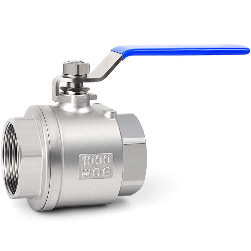 [Australia - AusPower] - TAISHER 1 PCS 3/8 Inch FNPT Heavy Duty Full Porat Ball Valve 304 Stainless Steel with Blue Handles 3/8" FNPT 