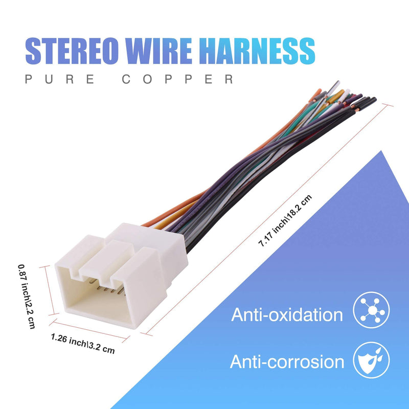 [Australia - AusPower] - RDBS Car Radio Wire Harness to Install an Aftermarket Stereo Receiver Fit for 1998-2009 Ford Vehicles 